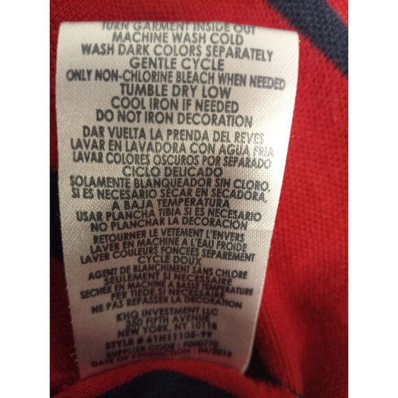 Tommy Hilfiger Red/Blue Striped Polo Shirt Dress Size 3T - Picture 7 of 7